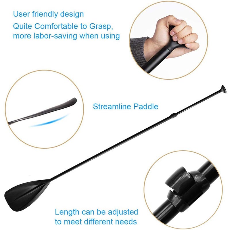LBW Stand Up Paddle Board Paddle - 3 Pieces Adjustable Aluminium Alloy Floating SUP Paddle with Storage Bag, Portable Durable Oars - Image 3